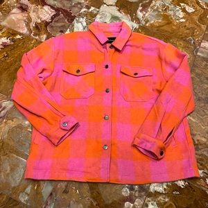 Velvet Heart button up sweater, color pink and orange